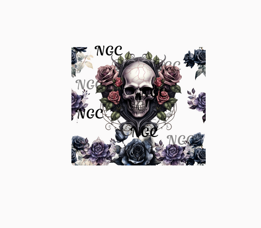 20oz wrap skull and roses
