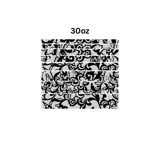 30oz black lace band sheet
