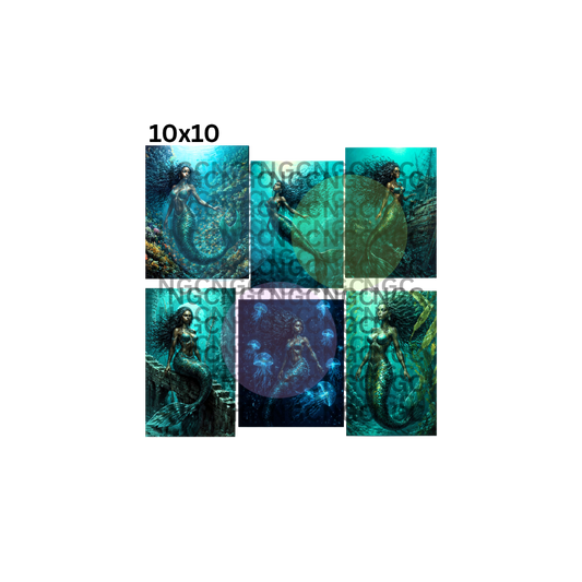 10x10 melanin mermaids