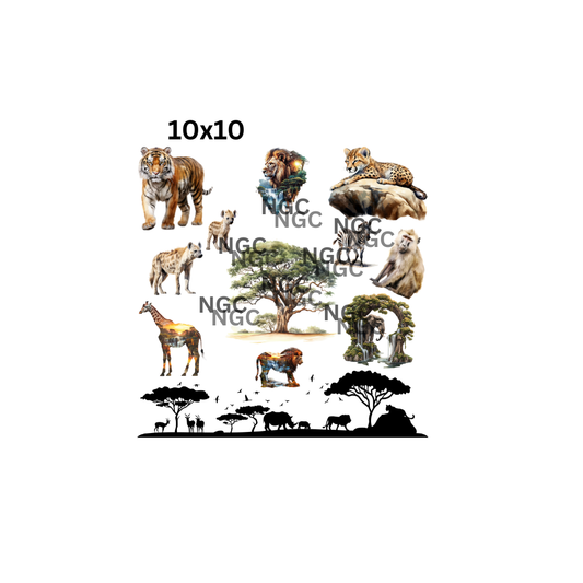10x10 safari elements