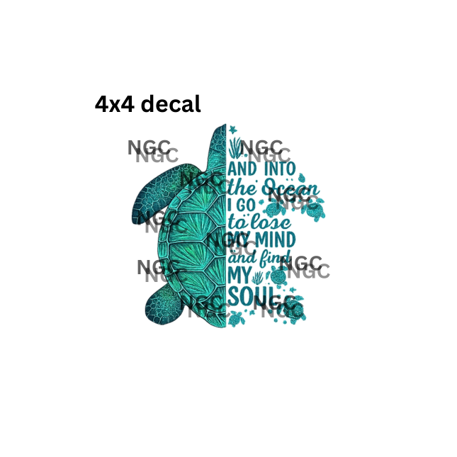 decal dolphin into the ocean i go