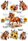 A5 Notebook horses sunflowers