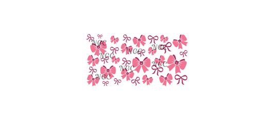 16 oz wrap pink bows