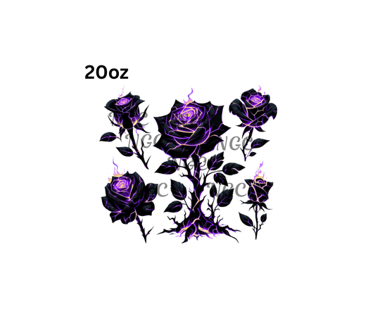 20oz purple flame roses