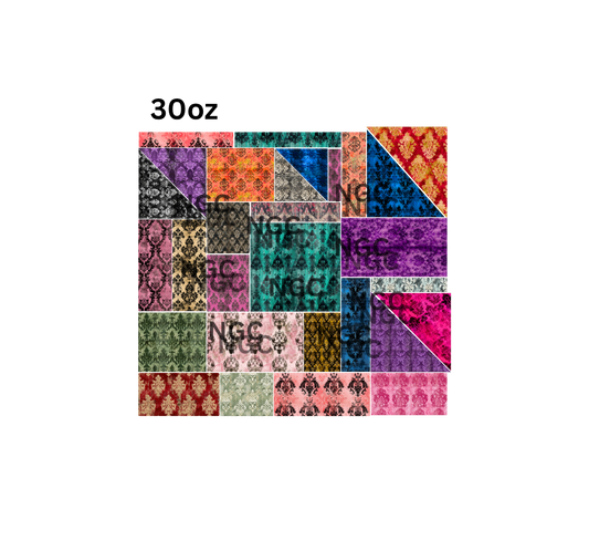30oz damask grunge patchwork pre cut