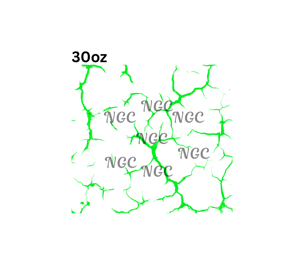 30oz bright green cracked glass