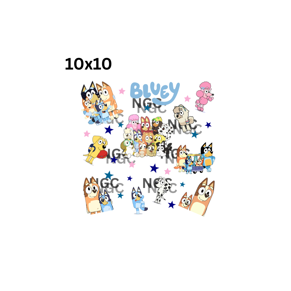 10x10 bluey