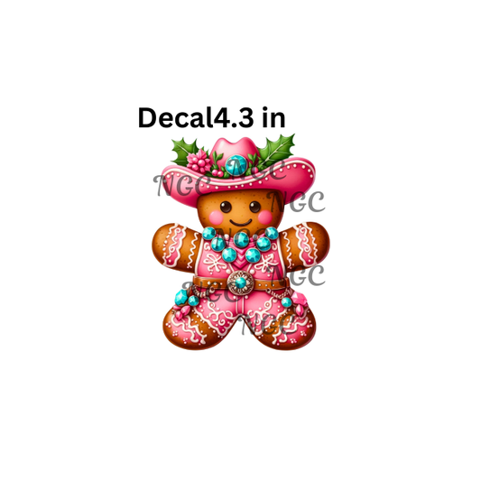 decal country gingerbread boy christmas