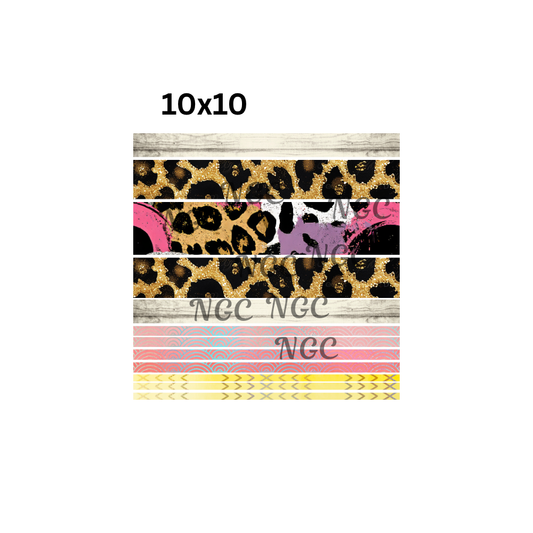 10x10 leopard element sheet