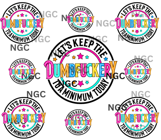 20oz wrap dumbfuckery colorful letters