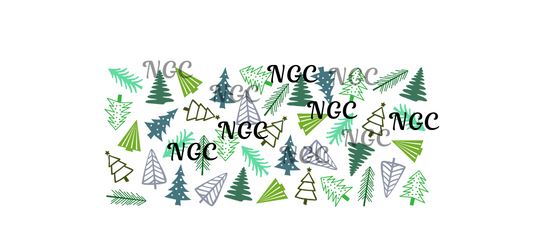 16 oz wrap animated christmas trees