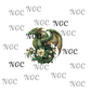single decal green dragon