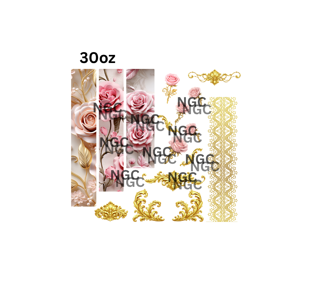 30oz pink roses