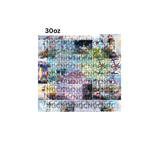 30oz lighthouses patchwork pre cut