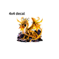 decal golden yellow dragon