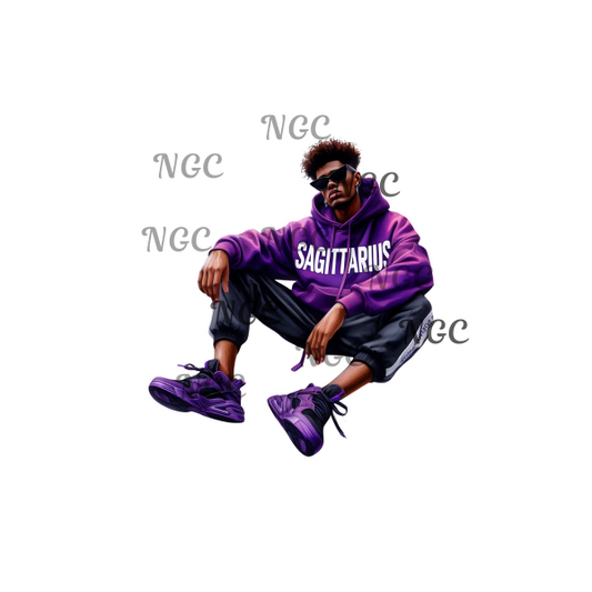 single decal mens zodiac sagittarius