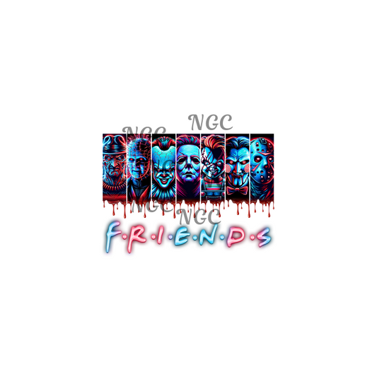 decal f.r.i.e.n.d.s horror halloween