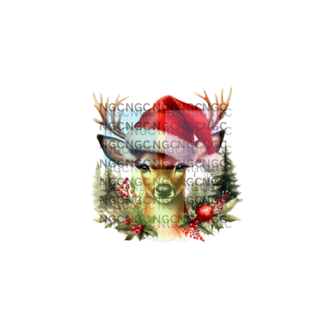 decal christmas deer