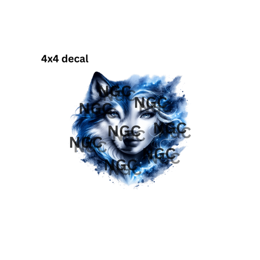 decal half woman half wolf