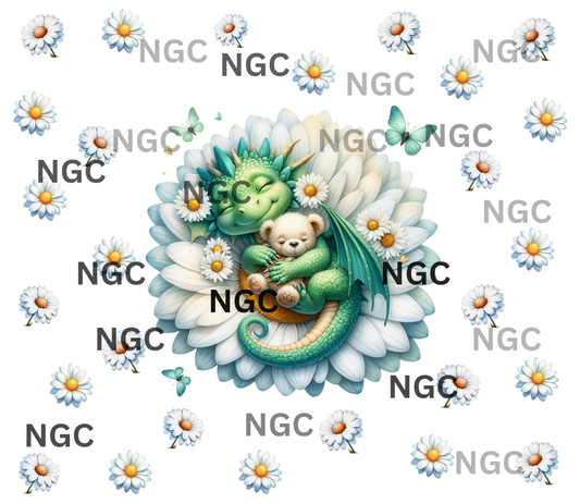 single decal sleeping baby dragon