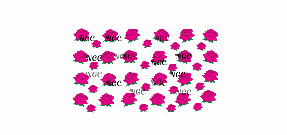 16 oz wrap dark pink roses