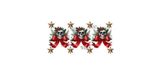16oz christmas bows and skulls