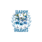 decal happy holidays snowmen