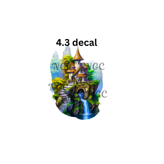 decal fairy house with waterfall