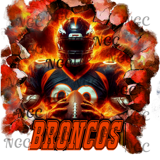 single decal Broncos