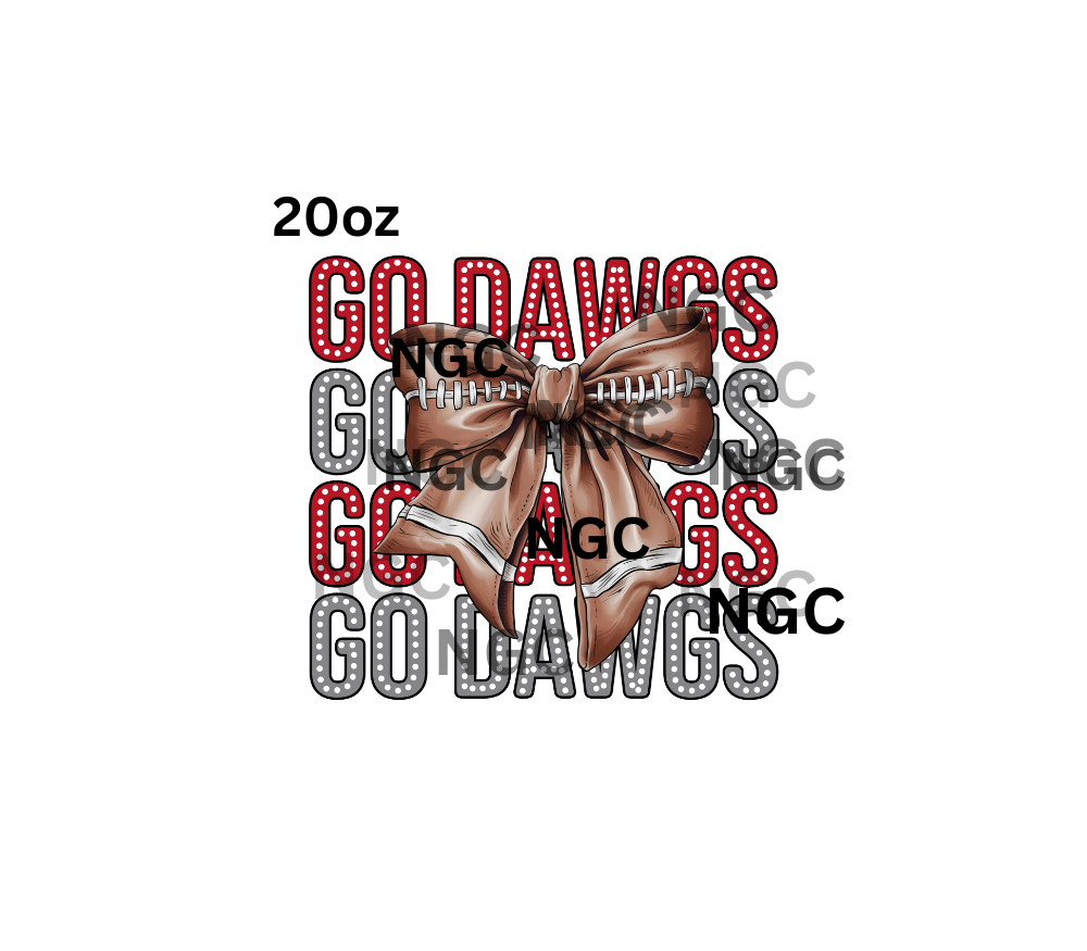 20oz go dawgs georgia bulldogs