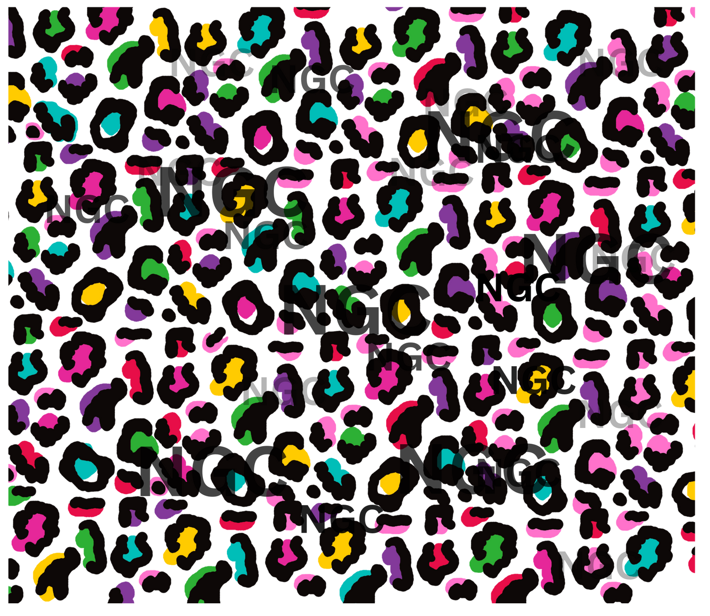 single decal color leopard print