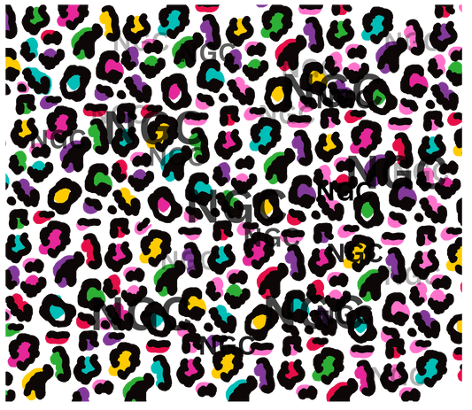 single decal color leopard print
