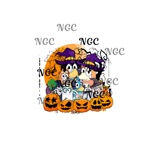 single decal halloween bluey