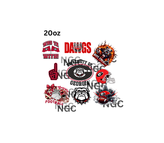 20oz georgia bulldogs dawgs