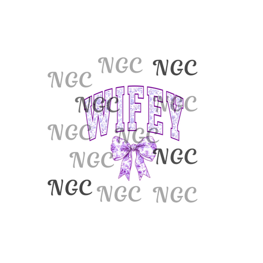 single decal wifey purple