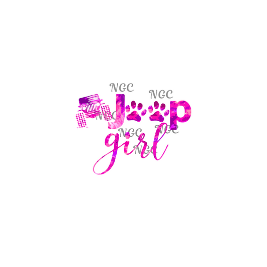 decal jeep girl2 hot pink