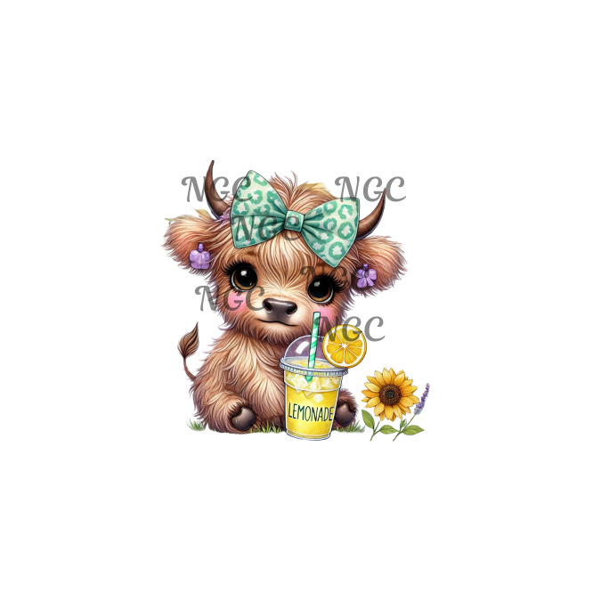 decal cow with lemonade