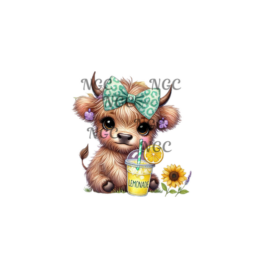 decal cow with lemonade