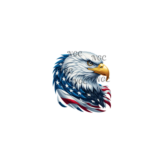 decal patriotic eagle head