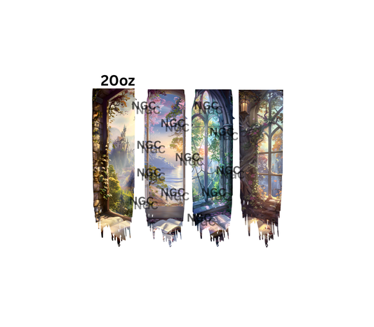 20oz windows and books brushstrokes