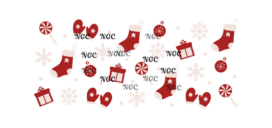 16 oz wrap red christmas decorations