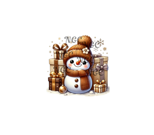 decal brown snowman10 christmas