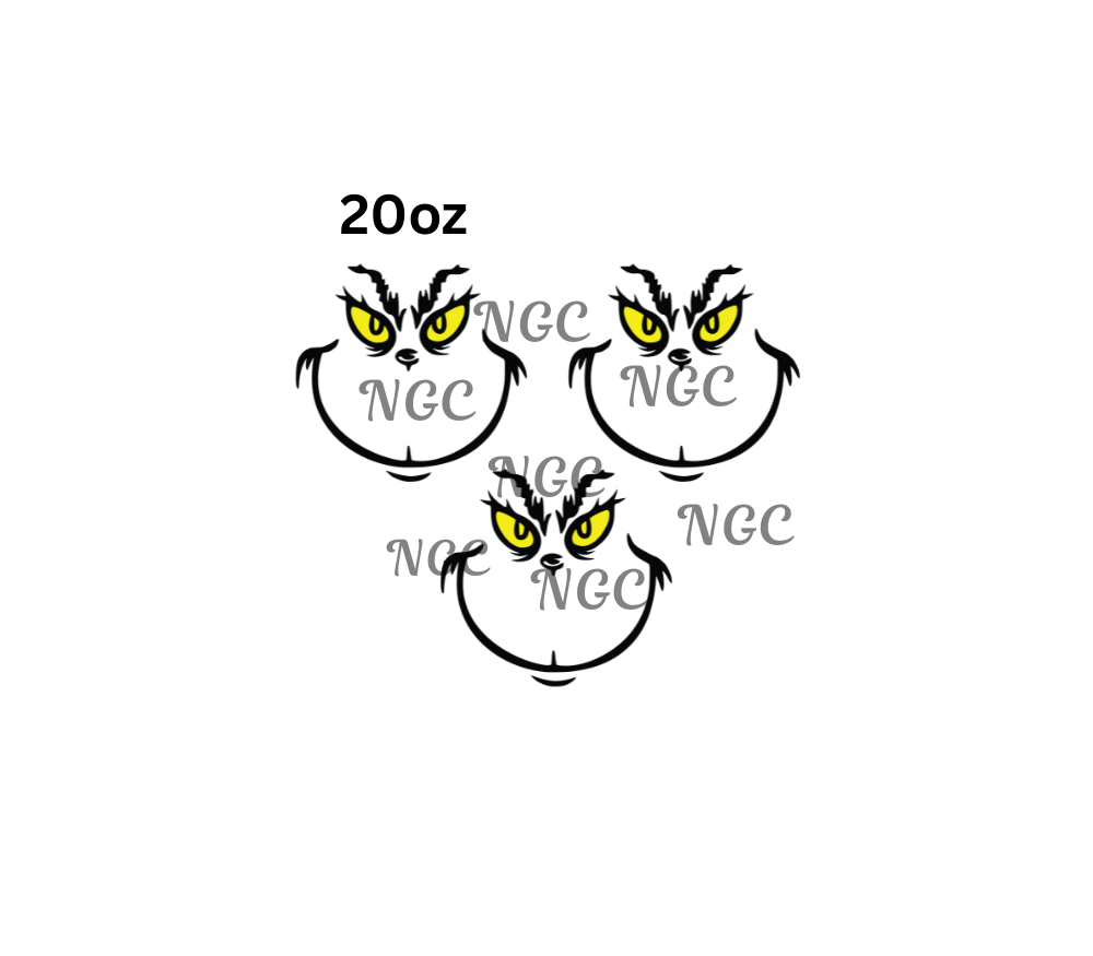 20oz grinch face