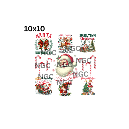 10x10 santa merry christmas elements