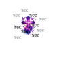 single decal purple cross