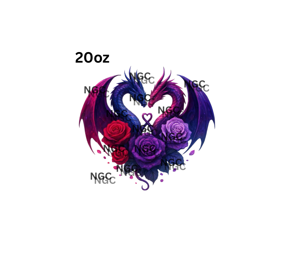20oz valentine dragons