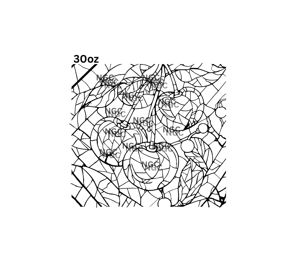 30oz cherries stained glass