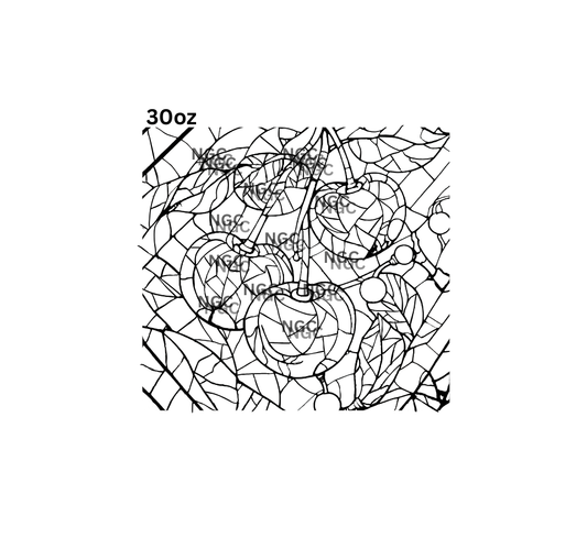 30oz cherries stained glass