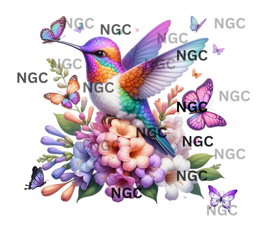 single decal hummingbird