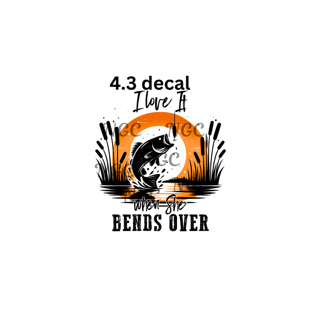 decal i love it fishing